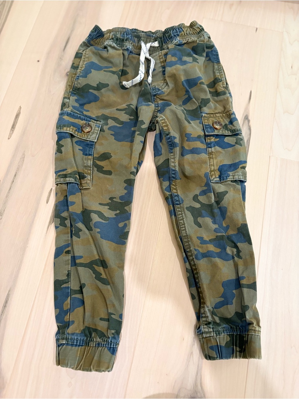 Joe Fresh Olive & Dark Green Camo Cargo Joggers